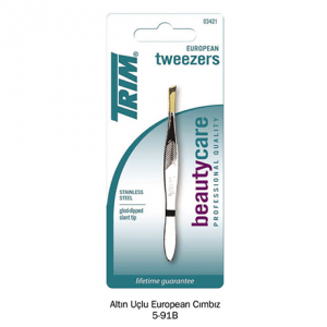 Gold Tipped European Tweezer - 5-91B