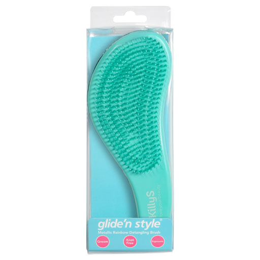 Glide'n Style Metalik Gökkuşağı Ergonomik Açma Tarama Fırçası GS-247