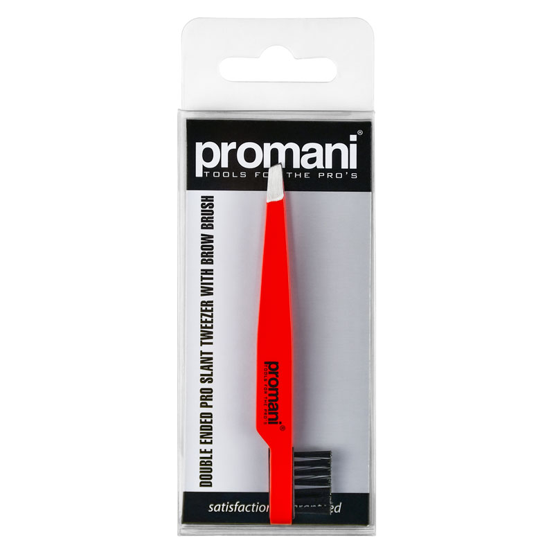 Promani Çift Taraflı Pro Eğik Uçlu Cımbız-Kaş Fırçası PR-929